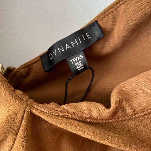 3/$15♻️ Dynamite Cropped Faux Suede Tank XS - Picture 3 of 4